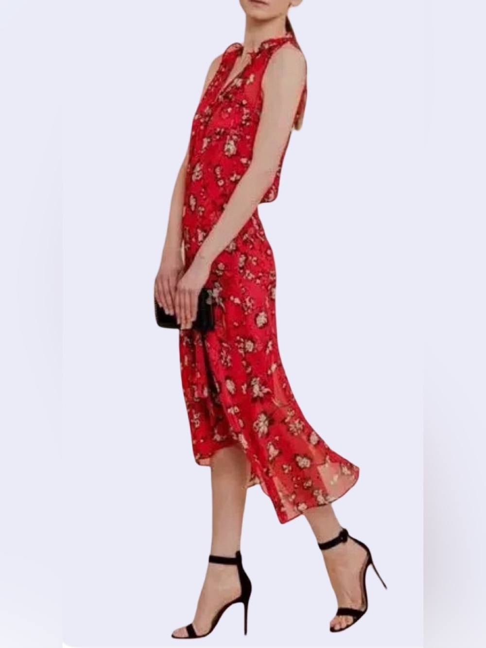 NWOT Veronica Beard red silk Corsica dress 4 $695